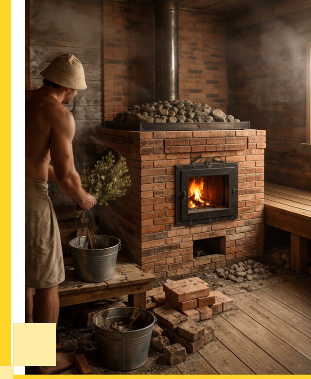 Кирпичные банные печи в Губахе от 93294 р. | ЭриданГбх