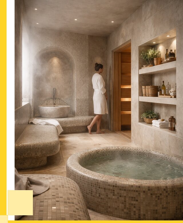 Строительство бани с хамамом в Губахе от 777450 р. | ЭриданГбх