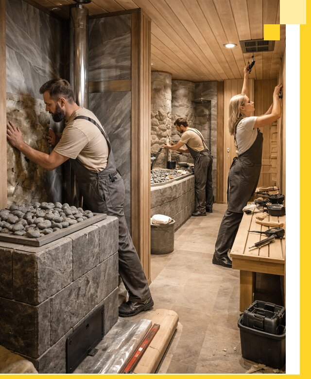 Строительство бань и SPA процедур в Губахе под ключ и отделкой