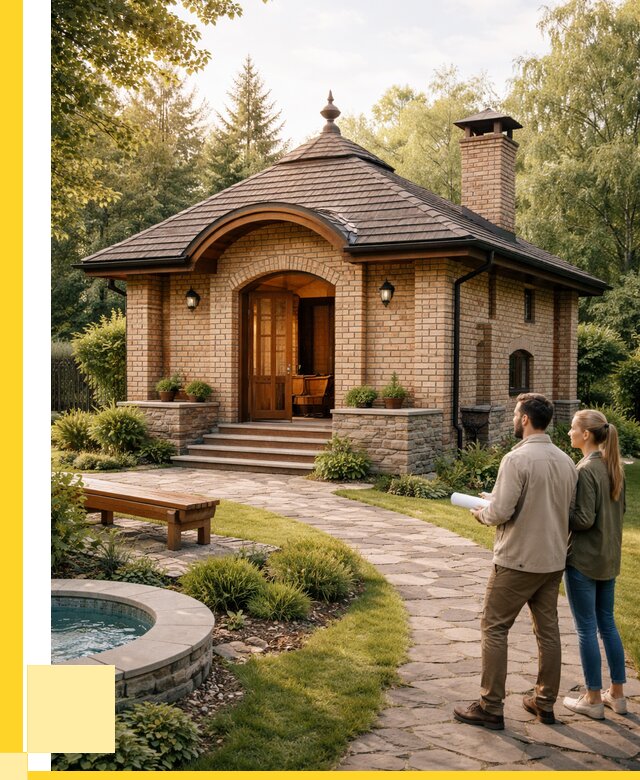 Проект кирпичной бани в Губахе от 31098 р. | ЭриданГбх