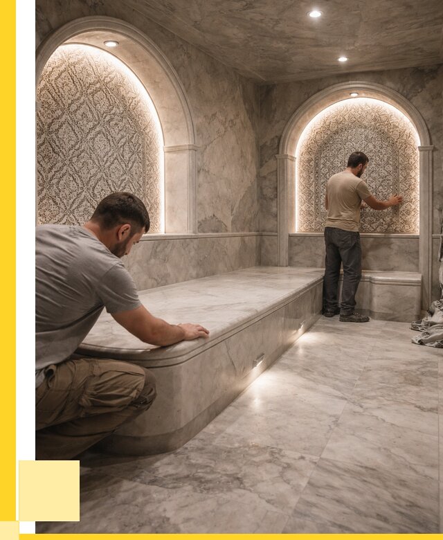 Турецкие бани под ключ в Губахе от 259150 р. | ЭриданГбх