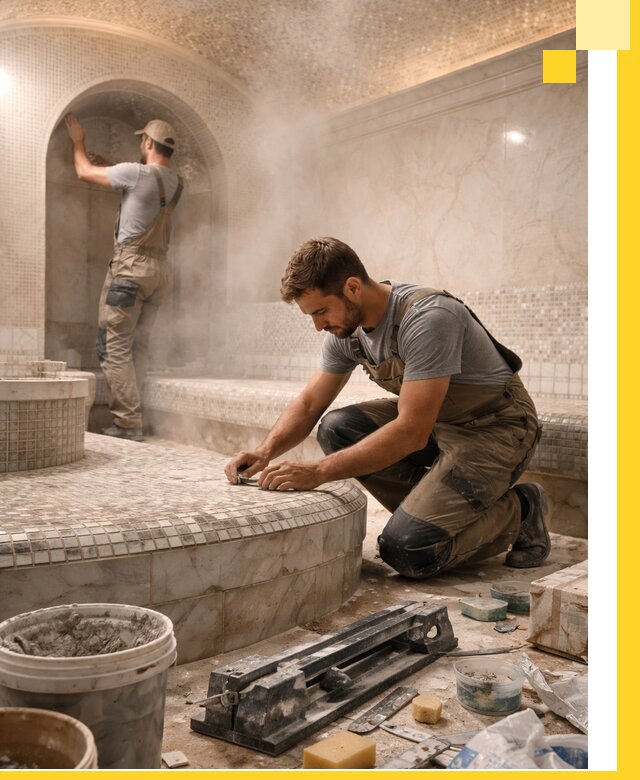 Профессиональный дизайн хамама и SPA под ключ в Губахе