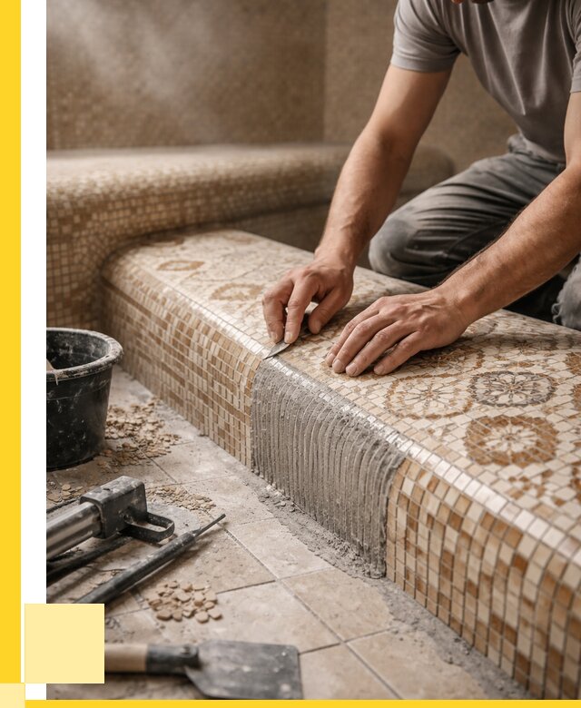 Плитка для хамама под ключ в Губахе от 3628 р. | ЭриданГбх