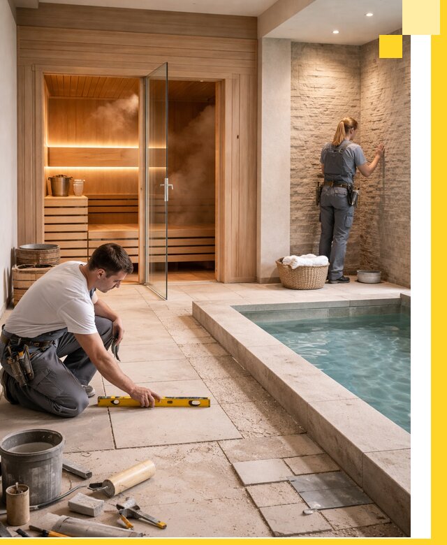 Комплексный дизайн и отделка интерьеров SPA под ключ в Губахе